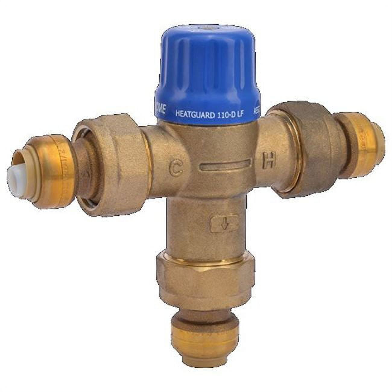 1/2 Inch Brass Thermostatic Mixing Valve with Push-Fit Connections