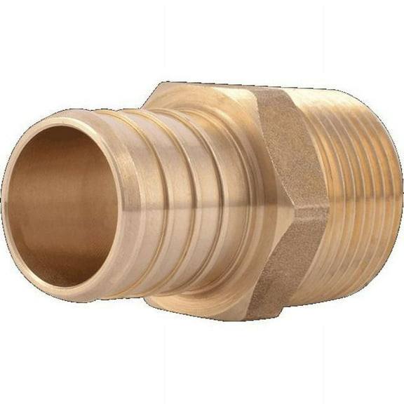 Sharkbite 1" x 3/4" MNPT Crimp Male Connector in Brass - UC142LF