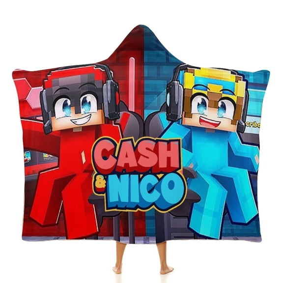 Cash And Nico Cloak Hooded Blankets Soft Wearable Blanket Cozy Plush Warm Blanket Wrap Blanket
