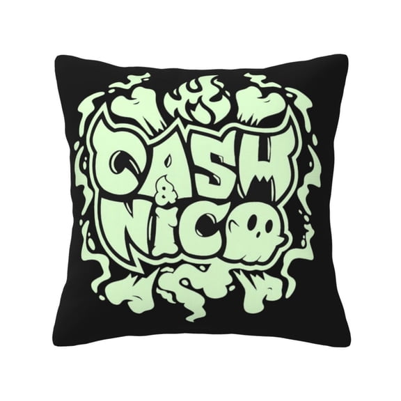 Cash And Nico Throw Pillow Cover Home Decor, Art Deco Pillowcase Cushion Cover for Bed Sofa Living Room, Square Pillow Case 1pc 18x18