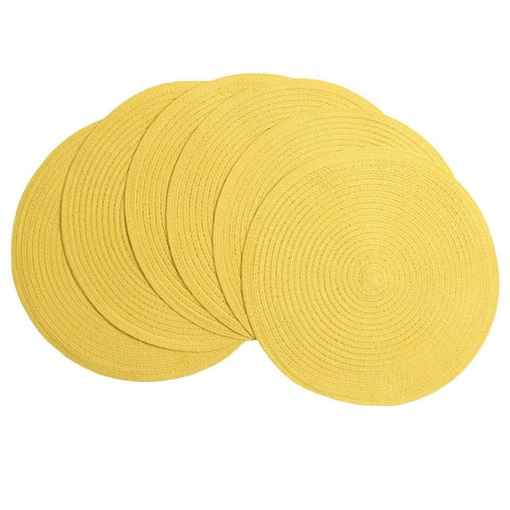 Cash Back Offers! Placemats Weekly Specials Kingtowag Kitchen Essentials, Placemat (6Pcs) Yellow, Coolmade Round Woven Placemats Set Of 6 Dining Tables, Table Settings Flash Sale Clearance