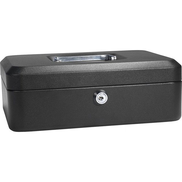 Cash Box with Key Lock , Black