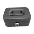 thumbnail image 1 of Cash Box with Lock Treasure Chest Money Box Metal Small Modern Collection Holder Piggy Bank Lock Box with Key for Prizes Adults Gray, 1 of 8