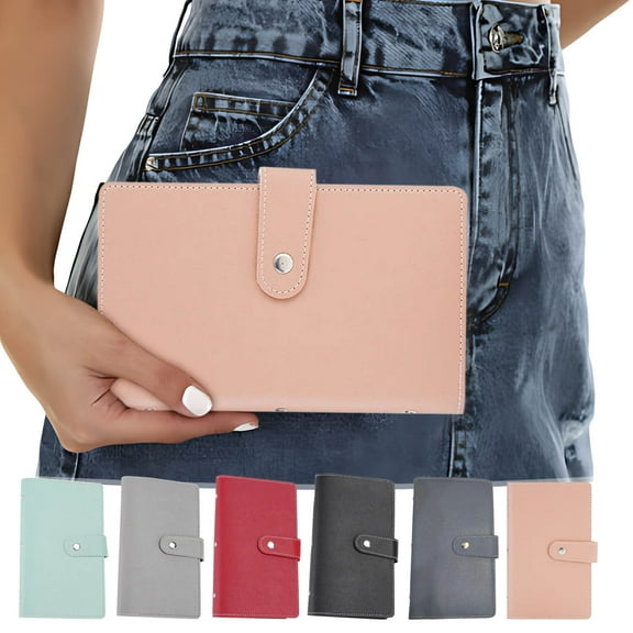 Cash Envelope Savings Book Organizer | 96 Envelope Budget Folder | PVC Durable Money Saving Planner | Easy Cash Challenge System | Secure Flap | $5000 Goal | 19x11x2cm