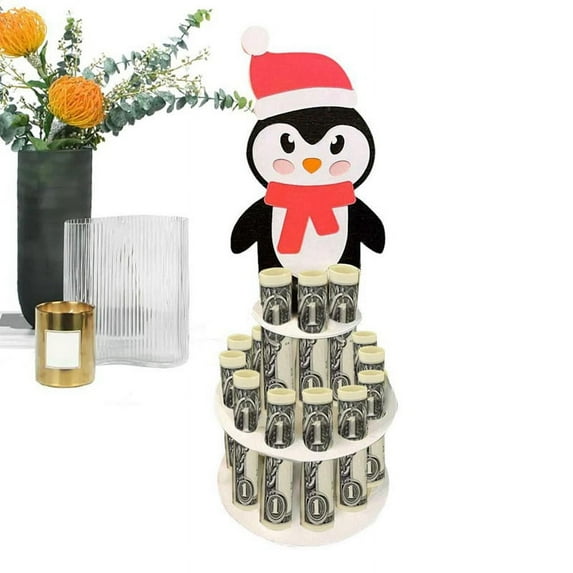 Cash Holder Organizer Wooden Christmas Money Holder Handmade Hangable Decorative Detachable Cash Holder for Living B