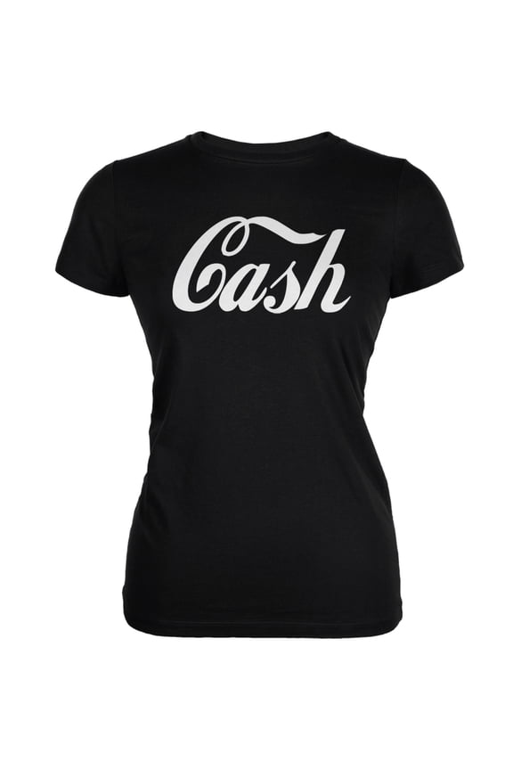 Cash Inspired By Jack White Black Juniors Soft T-Shirt - Small