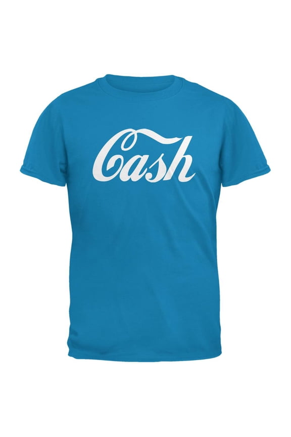 Cash Inspired By Jack White Sapphire Blue Adult T-Shirt - Medium