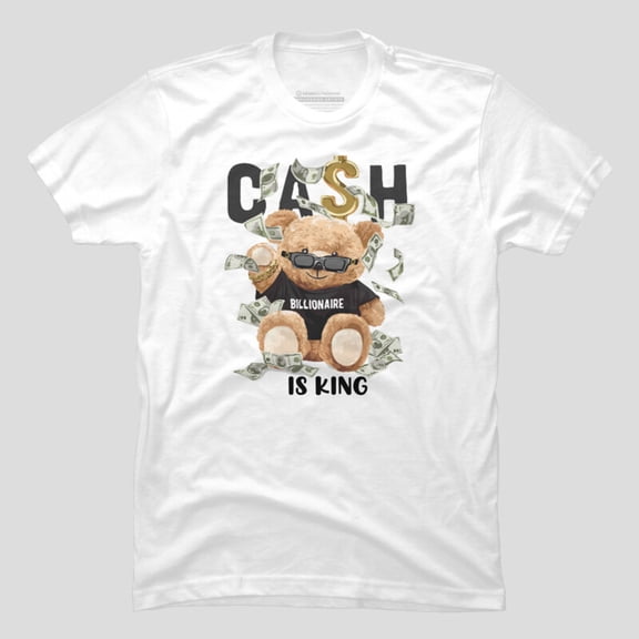 Cash Is King Funny Money Motivation Graphic T-shirt M2981900, Up to Size 5XL