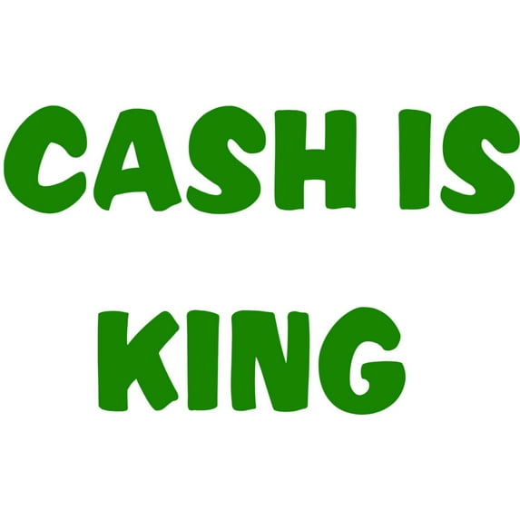 Cash Is King Picture Art - Living Room Sticker Vinyl Wall Decal 10 X 20 Inches
