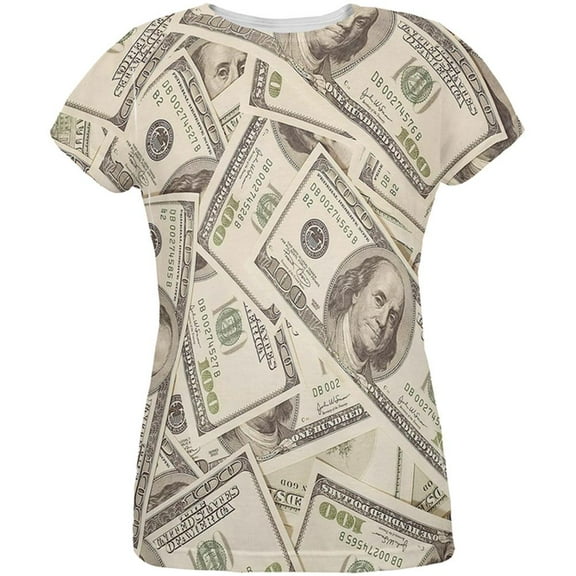 Cash Money All Over Womens T Shirt Multi 2XL