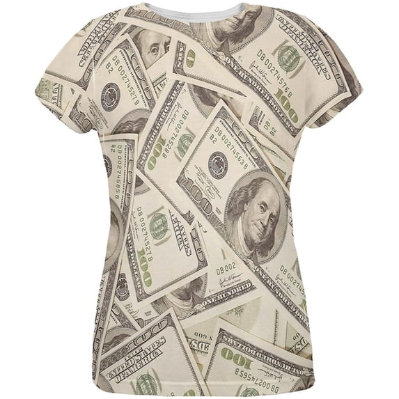 Cash Money All Over Womens T Shirt Multi MD
