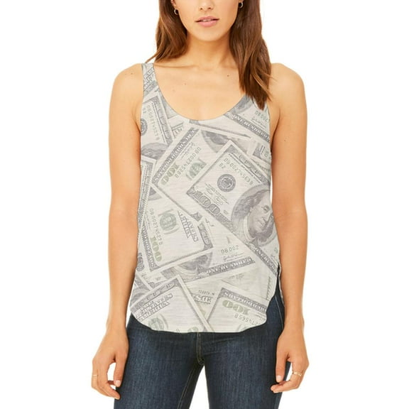 Cash Money Juniors Flowy Side Slit Tank Top