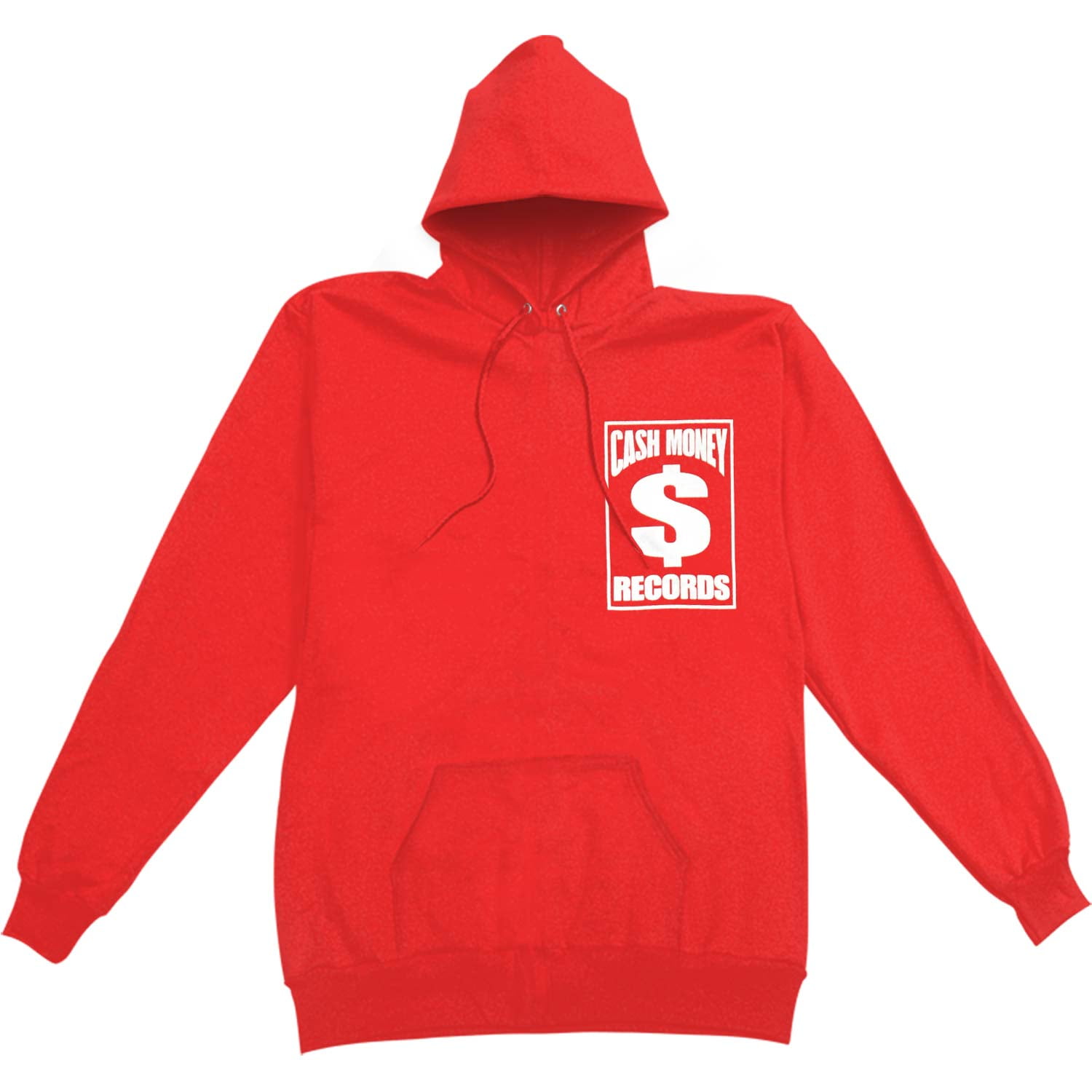 Cash Money Records Men's Dollar Sign Hooded Sweatshirt X-Large Red