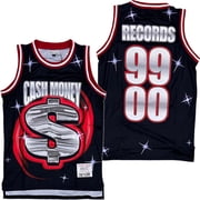 Cash Money Records Mens Hip Hop Headgear Classics Embroidered Basketball Jersey Medium, Black