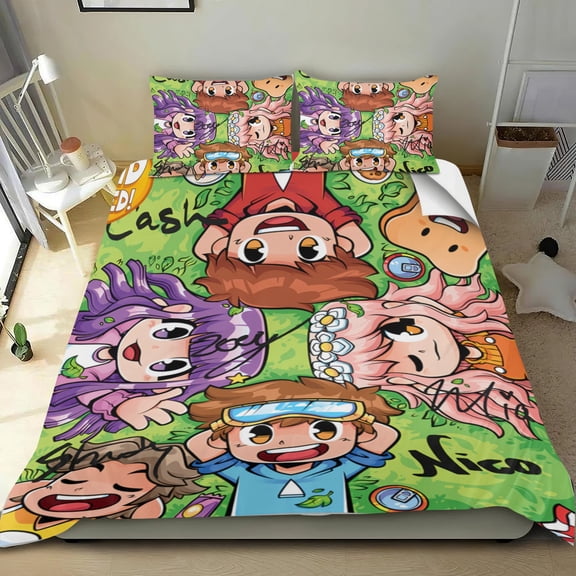 Cash & Nico Themed Bed Sheet Set Three Piece Set 53x79 In ches Comfortable And Skin Friendly Unique Design Creating A Star Gifts For Family Friends fans