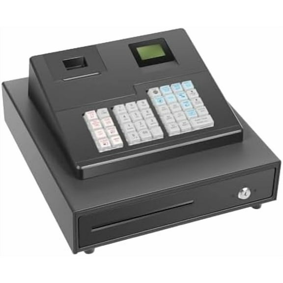 Cash Register for Small Businesses - Electronic Commercial Caja Registradora para Negocio with Cash Drawer , 39 Keys, 8 Digital Dual Display, Restaurant Supermarket Retail System$$Office