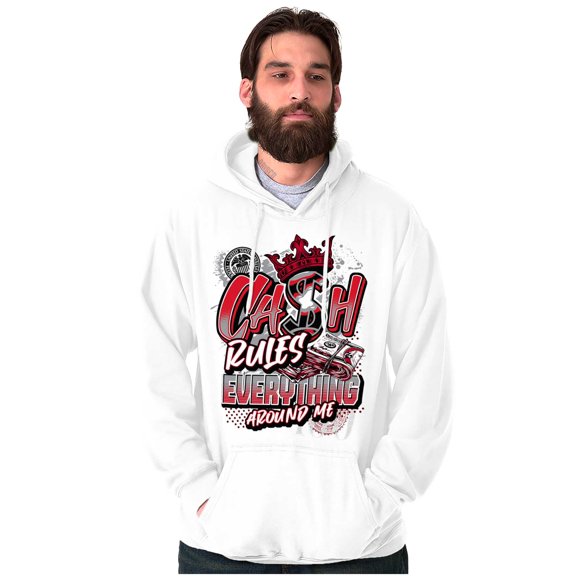 Cash Rules Everything Around Me Unisex Plus Fleece Graphic Hoodie Brisco Brands 3X