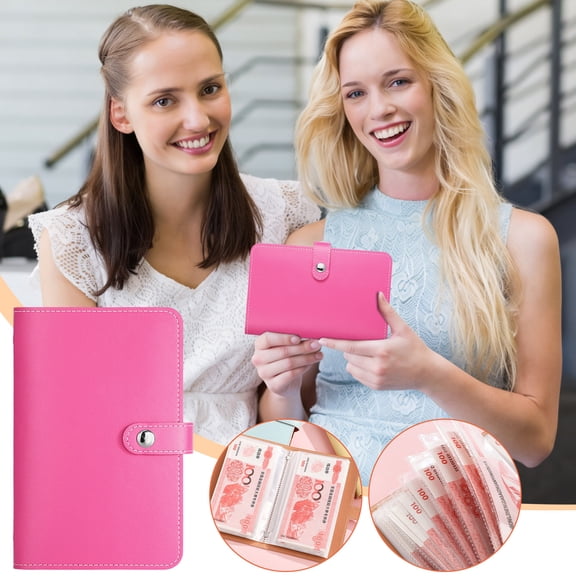 Cash Saving Financial Management Album for Cash Saving and Currency Collection Waterproof Banknote Holder with Magnetic Snap Large Capacity Organizer Money Binder Portable for Travel and Home Savings