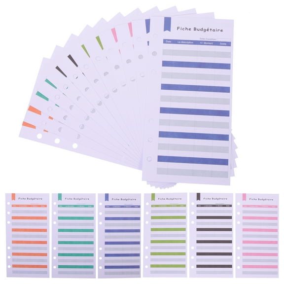 Toyandona Expense Tracker Sheets Assorted Color 24 Sheets for Office Work