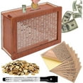 Cash Vault Wooden Money Saving Box, Cash Savings Box for 10000 5000 ...