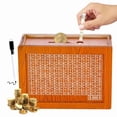 thumbnail image 1 of Cash Vault Wooden Savings Box 10000, 2026 Year 10000 Savings Challenge Box, Coin Counter Bank Money Box with Money Target and Numbers, 1 of 4