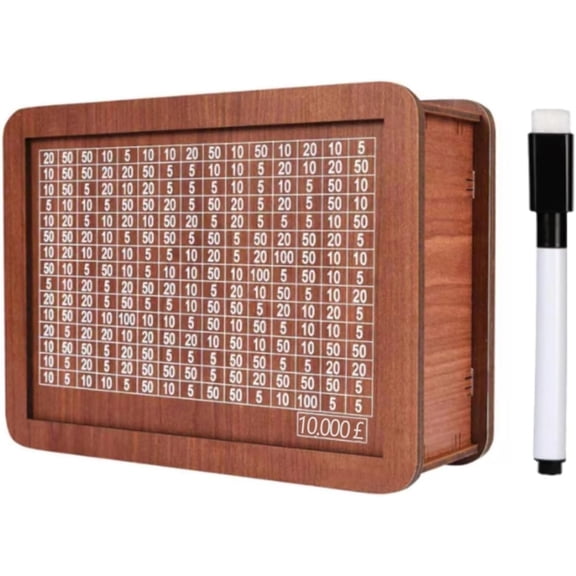 Cash Vault Wooden Savings Box,2026 New Digital Money Challenge Box, Adult Piggy Bank, Reusable, Great Gift for Home or Office