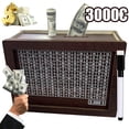 thumbnail image 1 of Cash Vault Wooden Savings Box Dollars Wooden Cash Saver Money Saving Box with Money Target and Numbers Piggy Bank for Adults Great Gift for Home or Office,Euro-3000, 1 of 6