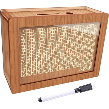 Cash Box With Counter Wooden Counter Piggy Bank Saveing Kids Adults ...