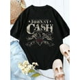 thumbnail image 1 of Cash Women's T-Shirt Retro Style Tees Graphic Tee Casual Top, 1 of 7