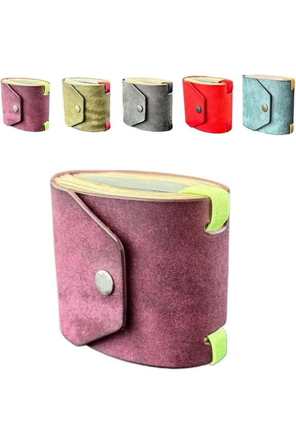 The Cash Wrap Wallet, Slim Leather Money Organizer with Quick Access Design, Fast Cash Holder with Elastic Bands, Minimalist Pocket Wallet for Men and Women, Compact Lightweight Handy Purse