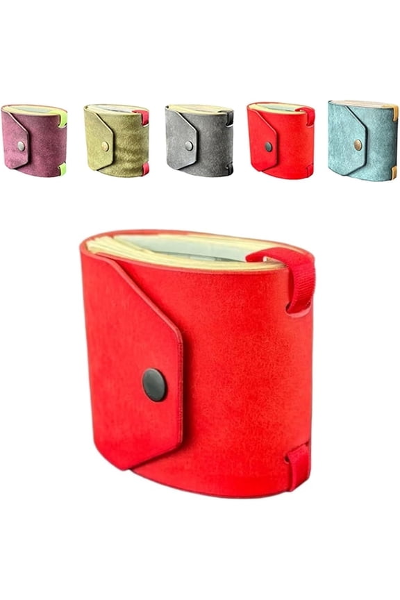 The Cash Wrap Wallet, Slim Leather Money Organizer with Quick Access Design, Fast Cash Holder with Elastic Bands, Minimalist Pocket Wallet for Men and Women, Compact Lightweight Handy Purse