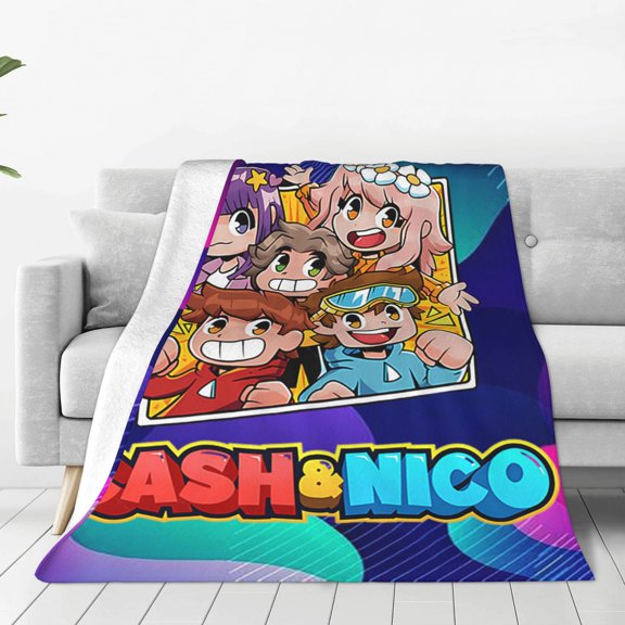 Cash and Nico Soft Micro Fleece Cozy Throw Blanket Lightweight Fuzzy Flannel Blankets Sofa Decor Gifts