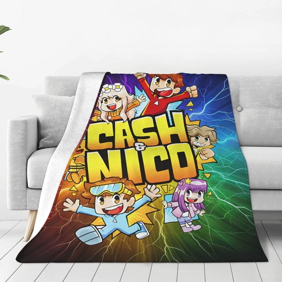 Cash and Nico Soft Micro Fleece Cozy Throw Blanket Lightweight Fuzzy Flannel Blankets Sofa Decor Gifts