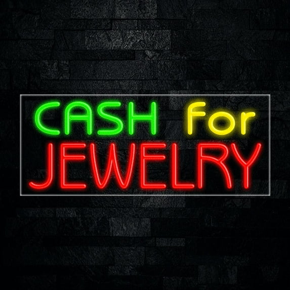 Cash for Jewelry-LED Neon Sign 30"L x 12"H #31202