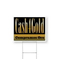 thumbnail image 1 of Cash4Gold Compramos Oro Yard Sign 18 Inch x 24 Inch Double Sided Weatherproof Heavy-Duty Plastic with Stake | Spanish Gold Buying Services, Quick Cash, Reliable Shops | Made in USA, 1 of 7