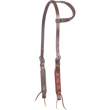 Cashel Company sa-hf19bd-tqrs turq/rust beaded slip ear headstall Turq/Rust HORSE