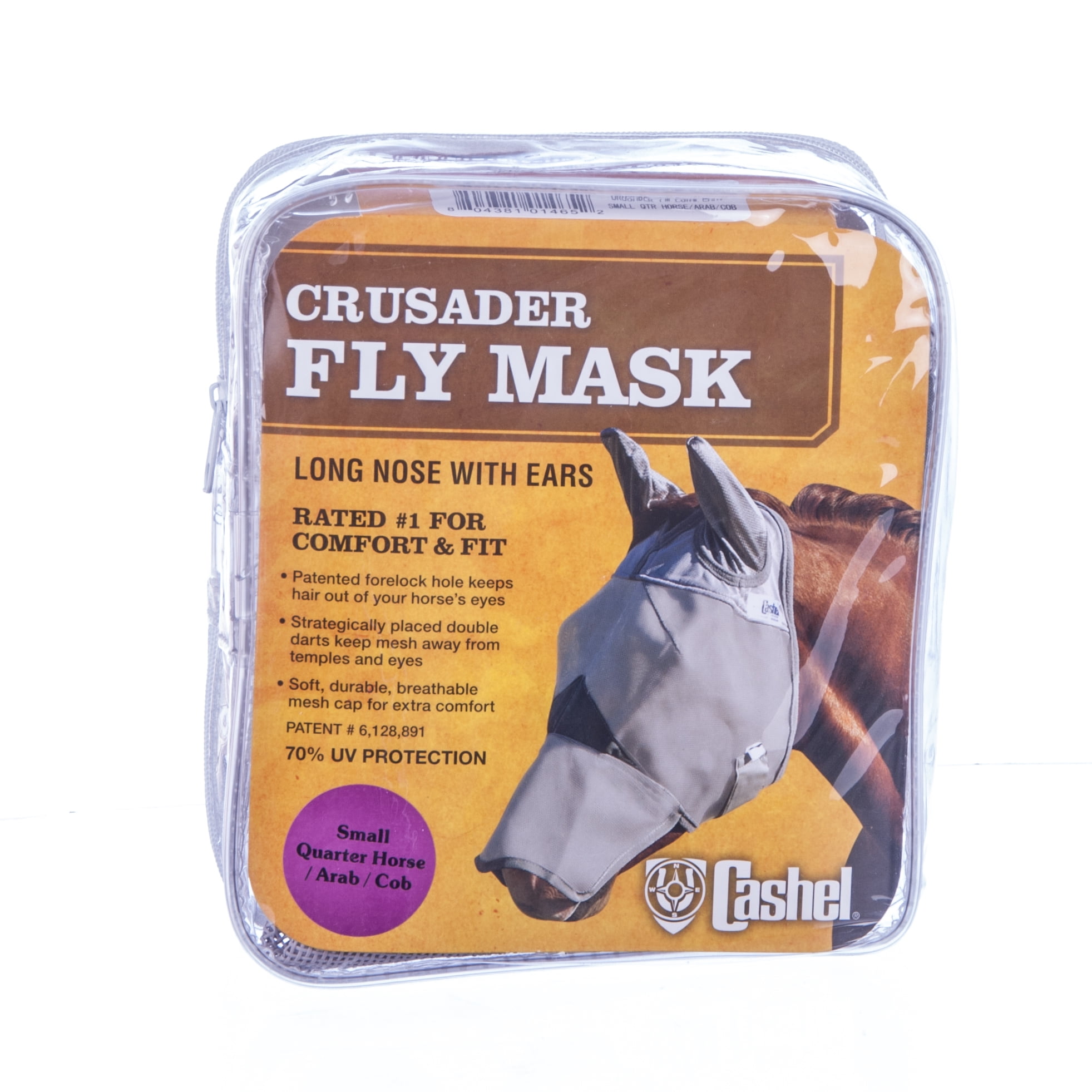Masque Anti-mouches Cashel Crusader – Taille Draft – Gris Avec Oreilles