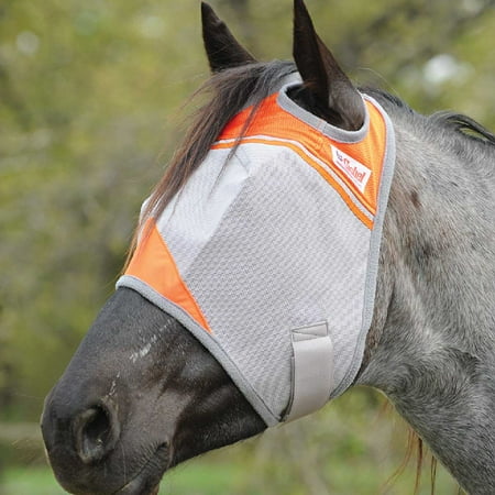 Cashel Company Animal Rescue Orange Fly Mask No Ears Orange HORSE