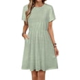 thumbnail image 1 of Cashel Linen Mint Green Sundress Short Sleeve Dress Summer Women Clothes Dress for Women Dresses, 1 of 7