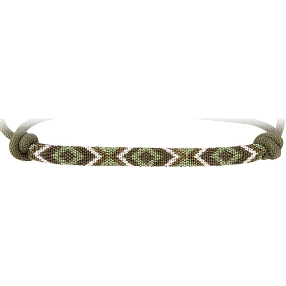 Cashel Olive Beaded Rope Halter with9ft Lead