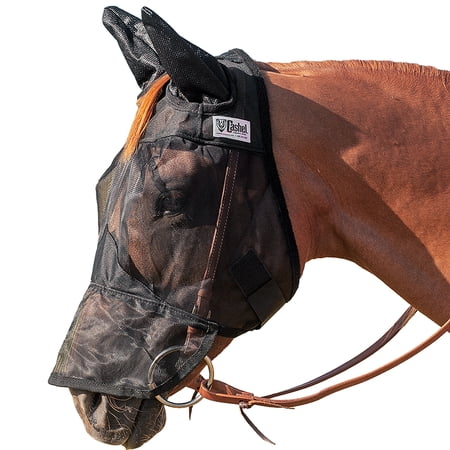 Cashel Quiet Ride Fly Mask With Ears and Long Nose - Size: Draft