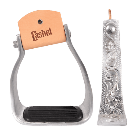 Cashel Slanted Stirrup Engraved 2" X 4"