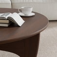 thumbnail image 1 of MAYEERTY 34"x25"x13" Solid Wood Coffee Table Round Coffee Table,Walnut, 1 of 1