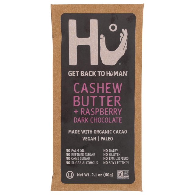 Cashew Butter & Raspberry Jelly Dark Chocolate Bar, Vegan, Paleo, 2.1