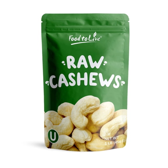 Cashew Nuts, 1 Pound Non-GMO Verified, Large Size W240, Unsalted, Kosher