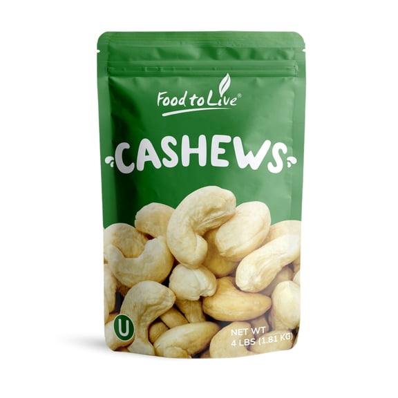 Cashew Pieces, 4 Pounds Raw, Vegan, Kosher by Food to Live