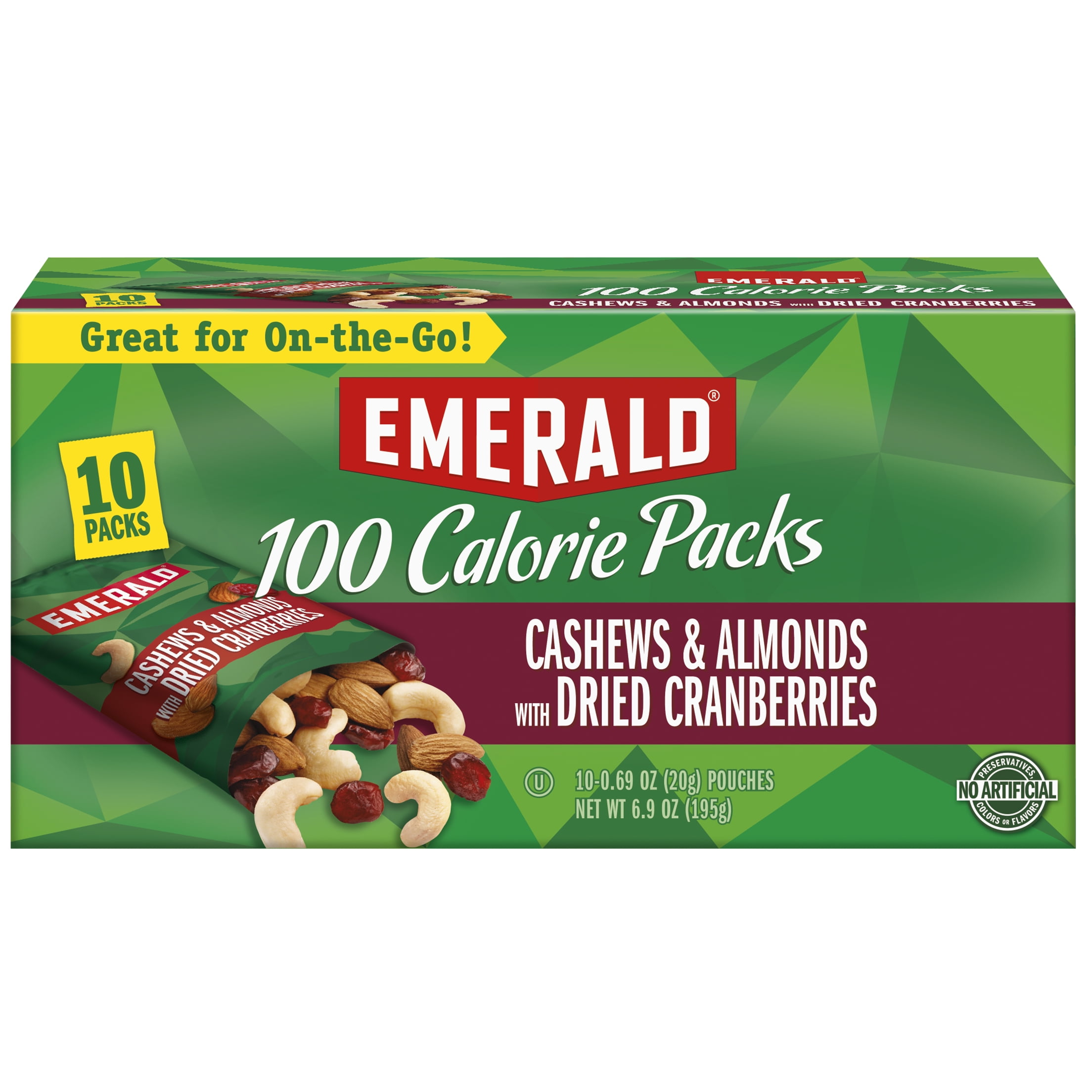 Cashews and Almonds with Dried Cranberries 10 Ct 100Calorie Individual Packs of Nut Blend and