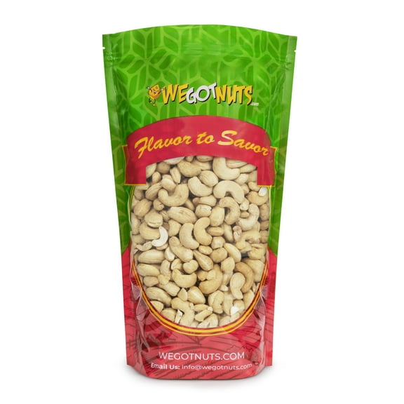 Cashews - Whole, Raw, Unsalted, Halves 1 Pounds