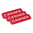 thumbnail image 1 of Cashier 1 x 3" Name Tag/Badge, Red, (3 Pack), 1 of 3
