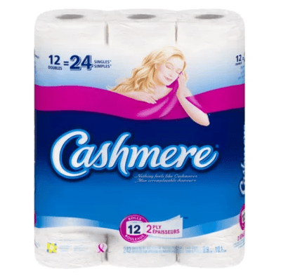 Cashmere Bathroom Tissue 12 Double Rolls= 24 Single Rolls, 2-Ply Thickness | Soft Toilet Paper 242 Sheets per Roll (12=24 Rolls)